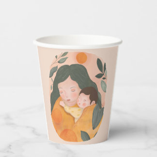 Personalized Boho Botanical Watercolor Celebration Papieren Bekers