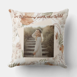 Personalized Boho Pillow  Bohemian Photo Gift Kussen