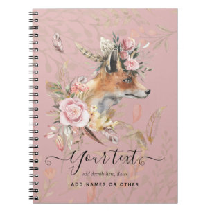 PERSONALIZED Boho Vos Veren Herinneringscadeau Notitieboek