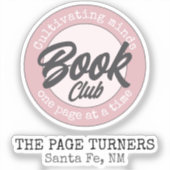 Personalized Book Club Name + Logo Sticker (Voorkant)