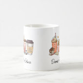Personalized Book & Coffee Day Mug – Custom Name (Centre)
