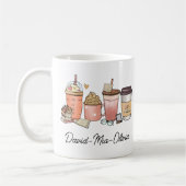Personalized Book & Coffee Day Mug – Custom Name (Gauche)