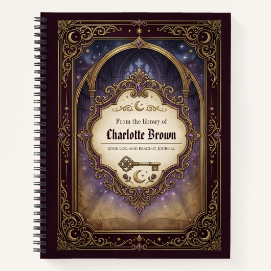 Personalized Book Log Fantasy Reading Journal (Devant)
