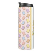 Personalized Bookish Girly Pink Book Cute Bow Name Thermosbeker (Geroteerd rechts)