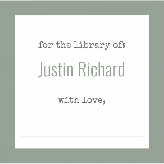 Personalized Bookplate Stickers (Voorkant)