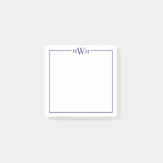Personalized Border Monogram Stationery Post-it® Notes