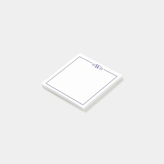 Personalized Border Monogram Stationery Post-it® Notes (Schuin)