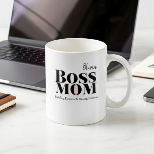 Personalized Boss Mom Mug – Custom Strong Mom Gift