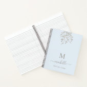 Personalized Botanical Blue Gratitude Journal (Intérieur)