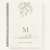 Personalized Botanical Ivory Gratitude Journal (Devant)