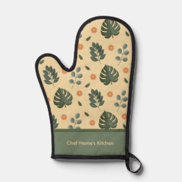 Personalized Botanical Name Cream and Sage Green Ovenwant