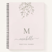 Personalized Botanical Pink Gratitude Journal (Devant)