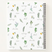 Personalized Botanical Recipe Notebook Notitieboek (Achterkant)