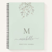 Personalized Botanical Sage Gratitude Journal (Devant)