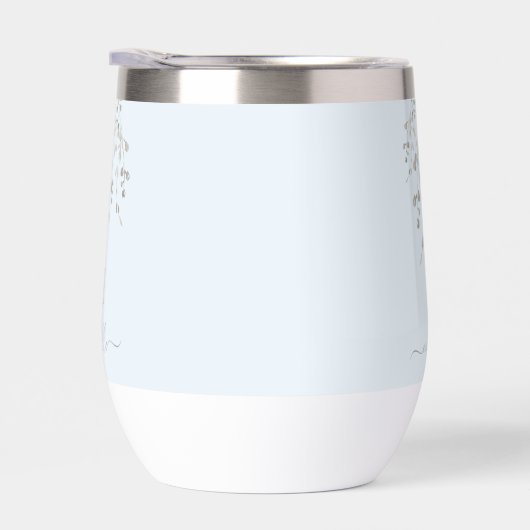 Personalized Botanical Watercolor Monogram Blue (Droite)