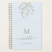 Personalized Botanical Watercolor Monogram Blue (Devant)
