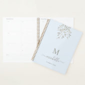 Personalized Botanical Watercolor Monogram Blue (Devant avec enveloppe)