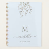 Personalized Botanical Watercolor Monogram Blue (Devant)