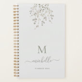 Personalized Botanical Watercolor Monogram Gray (Devant)