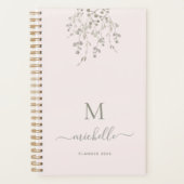 Personalized Botanical Watercolor Monogram Pink (Devant)