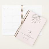 Personalized Botanical Watercolor Monogram Pink (Devant avec enveloppe)