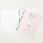 Personalized Botanical Watercolor Monogram Pink (Devant avec enveloppe)