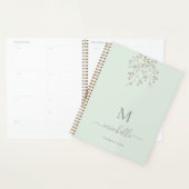 Personalized Botanical Watercolor Monogram Sage (Devant avec enveloppe)