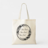 Personalized Botanical Wildflower Tote Bag (Achterkant)