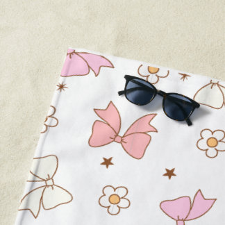 Personalized Bow Beach Towel for Kids & Adults  Strandlaken