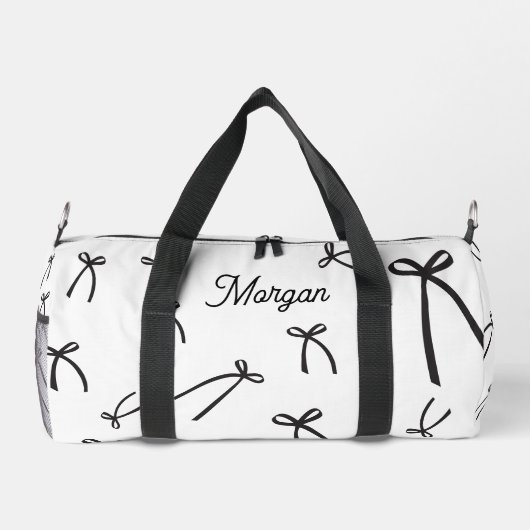Personalized Bow Pattern Chic Black & white Plunjezak (Achterkant)