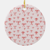 Personalized Bow Pattern Pet Photo Ornament  (Achterkant)