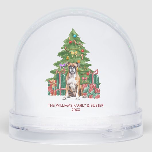 Personalized Boxer Dog Christmas (Arrière)