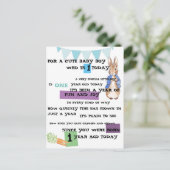 Personalized Boy Birthday Briefkaart - Peter Rabbi (Staand voorkant)