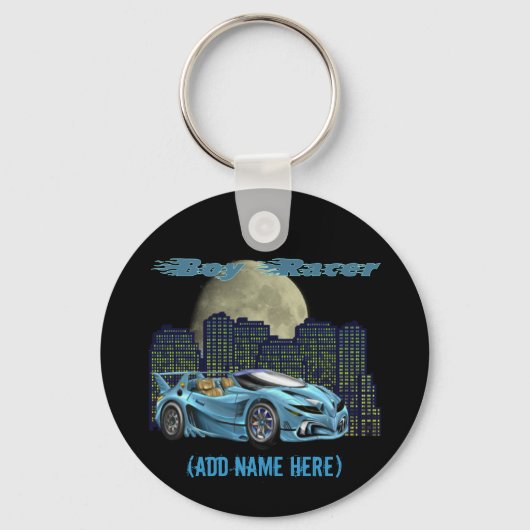 Personalized Boy Racer - Sleutelhanger (Voorkant)