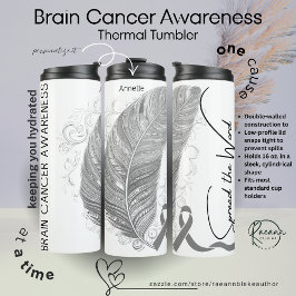 Personalized Brain Cancer Awareness Thermosbeker
