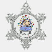 Personalized Bride and Groom Snowflake Ornament (Voorkant)