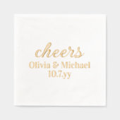 Personalized Bride and Groom Wedding Reception Folie Servetten (Voorkant)