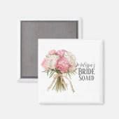 Personalized Bride Squad Magnet Magneet (Voorkant / Achterkant)