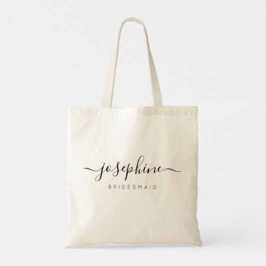 Personalized Bridesmaid Proposal Name Wedding Tote Bag (Achterkant)