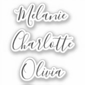 Personalized Bridesmaid's Name stickers (Voorkant)