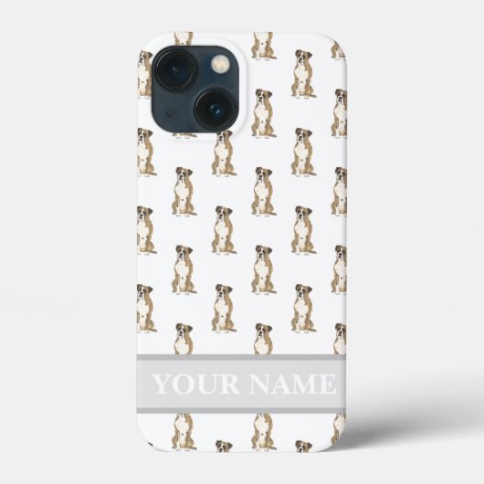 Personalized Brindle Boxer Dog Case-Mate iPhone Case (Achterkant)