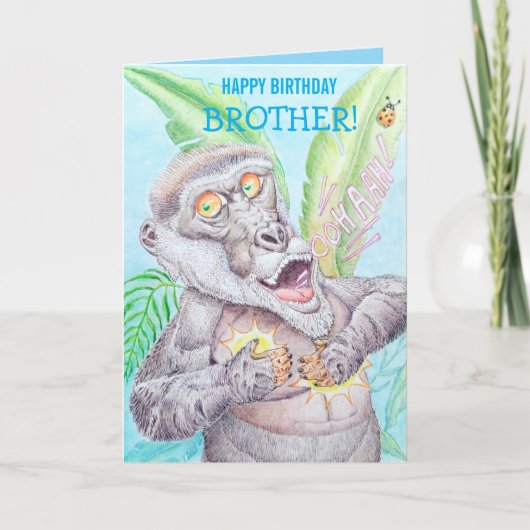 Personalized Brother's Birthday Greeting Card  Kaart (Voorkant)