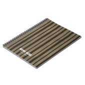 Personalized Brown Stripes Spiral Notebook Notitieboek (Linkerzijde)