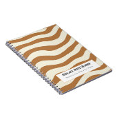 Personalized Brown Wave Patterned  Notitieboek (Rechterzijde)