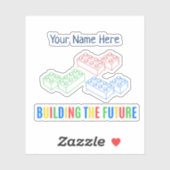Personalized Building Bricks Sticker (Vel)