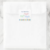 Personalized Building Bricks Vierkante Sticker (Tas)