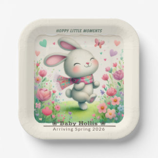 Personalized Bunny Baby Shower Plates Papieren Bordje