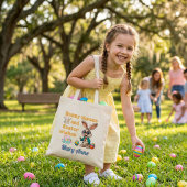 Personalized Bunny Kisses Easter Tote Bag
