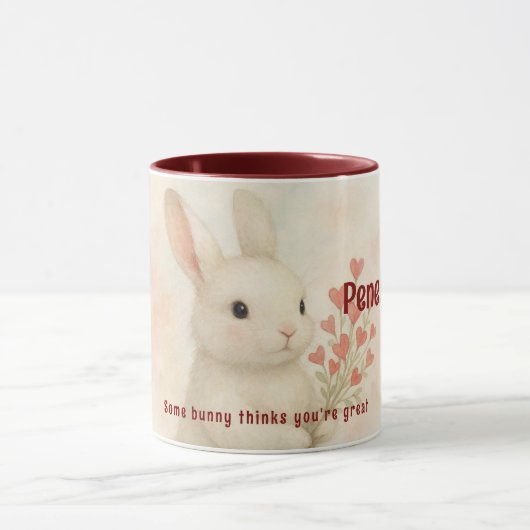 Personalized Bunny Mug Mok (Midden)