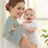 Personalized Burp Cloth with Moose